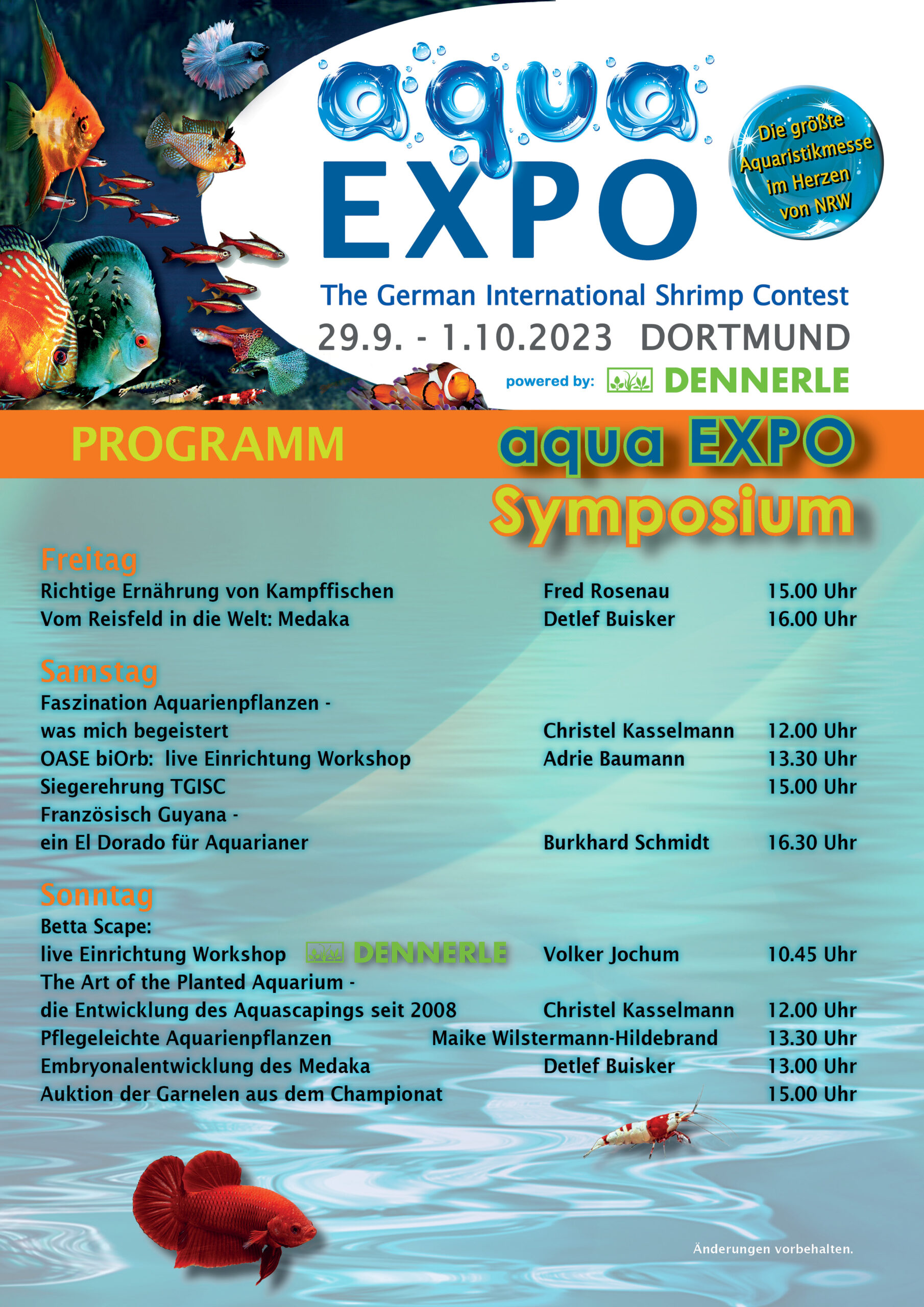 Programm der aqua EXPO Tage 2022
